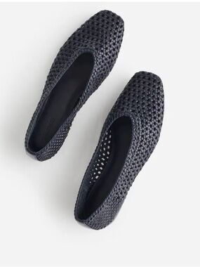 Madewell- The Mylie Ballet Flat in Handwoven Leather